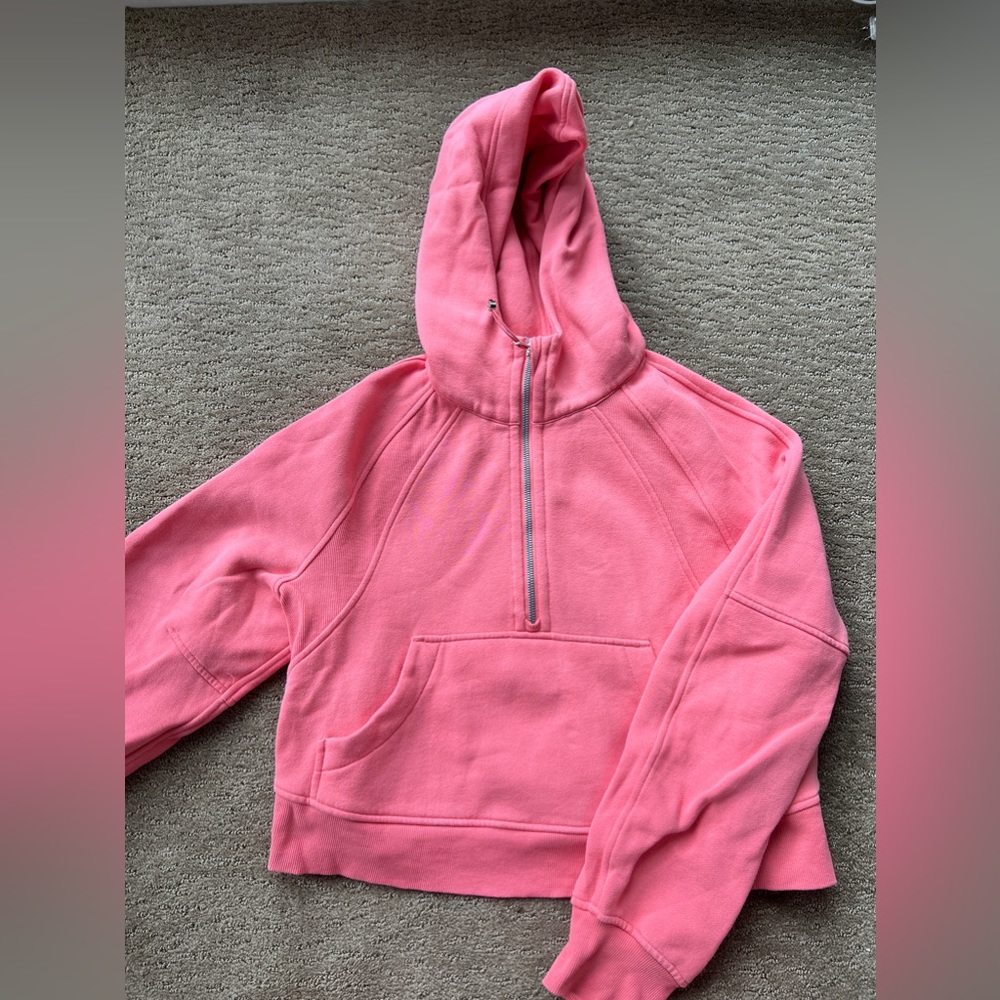 Lululemon oversized scuba quarter zip raspberry cream XS/S